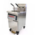 45-degree angle view of the Tenshine TS-EF126 industrial deep fryer on a white background, configured for 380V-415V 3-phase power (EU/Global Standard).