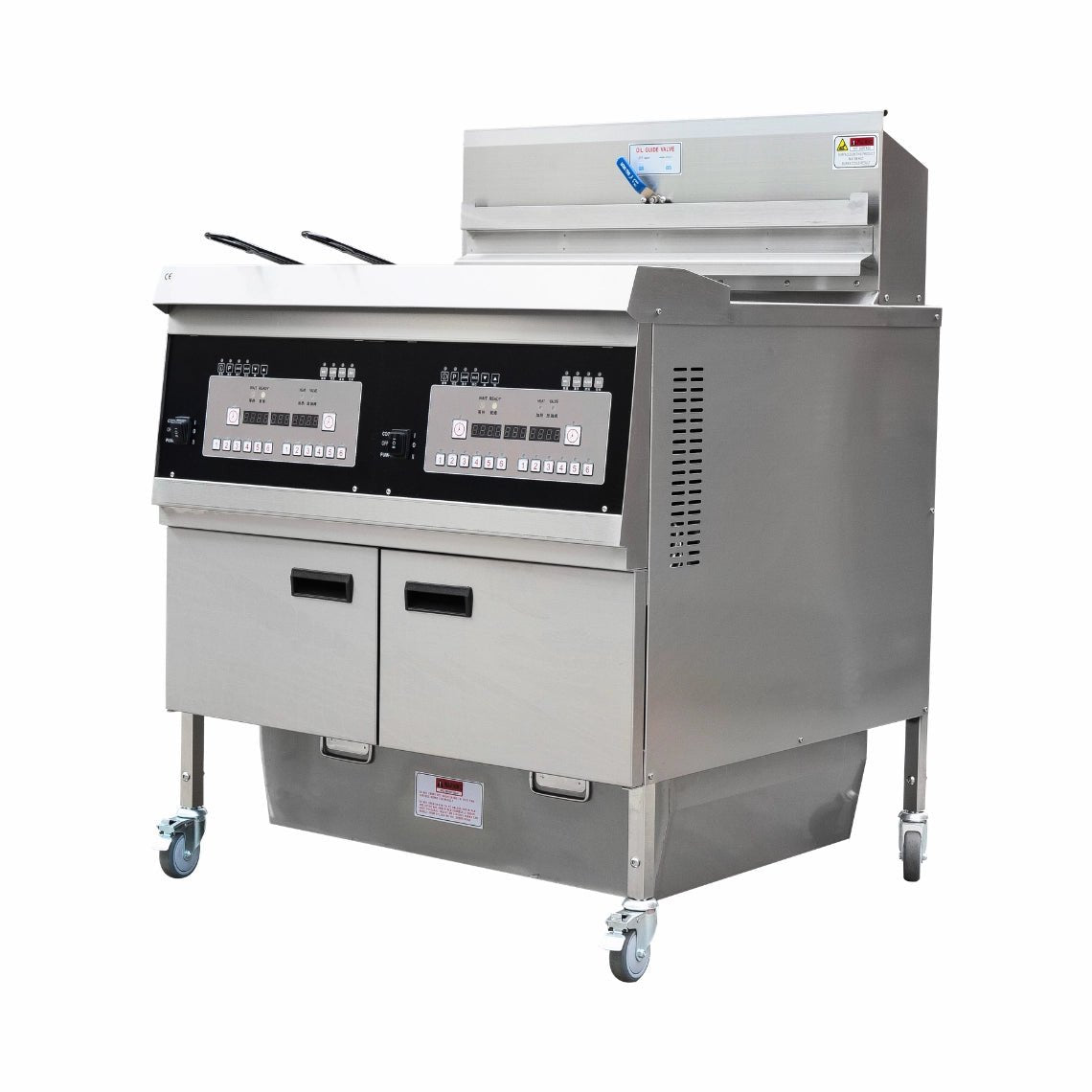 The TS-EF302 commercial deep fryer electric floor model engineered with a 380V-415V 3-phase power supply for global B2B foodservice operations.