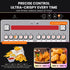 Close-up of the 12-channel smart digital control panel on the TS-EF321 commercial electric fryer for standardized cooking.
