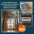 Detailed interior view of the 40L vat inside the TS-EF321 commercial electric fryer featuring high-efficiency heating elements.