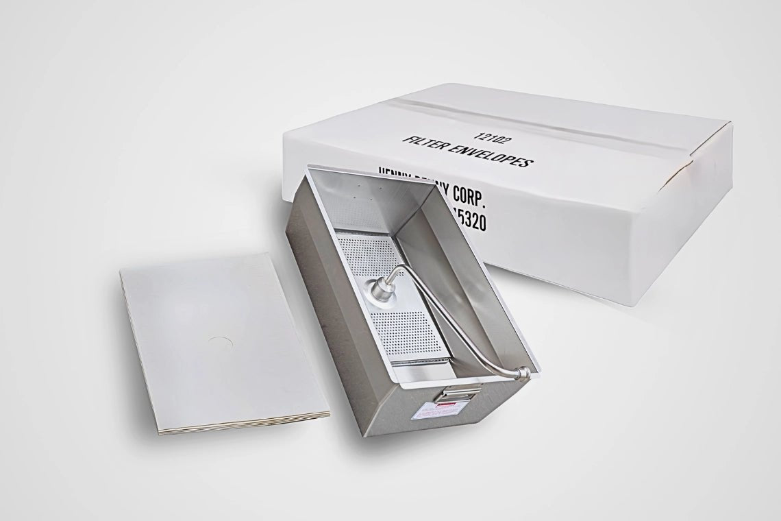 High-quality commercial fryer filter envelope specifically designed for the built-in filtration system of the TS-EF321 electric model.