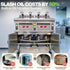 Four-step easy operation guide for the commercial deep fryer with oil filtration system on the TS-EF413, utilizing a built-in commercial fryer filter pump.