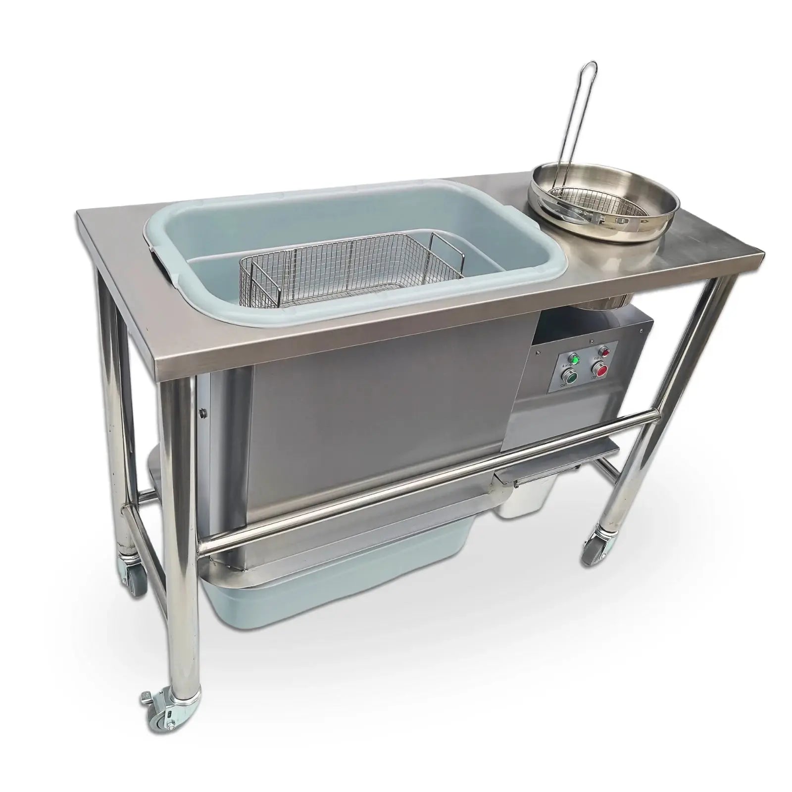 Table Sifter Setups Save 25% Flour | Tenshine BT-2P Commercial Chicken Breading Station ...
