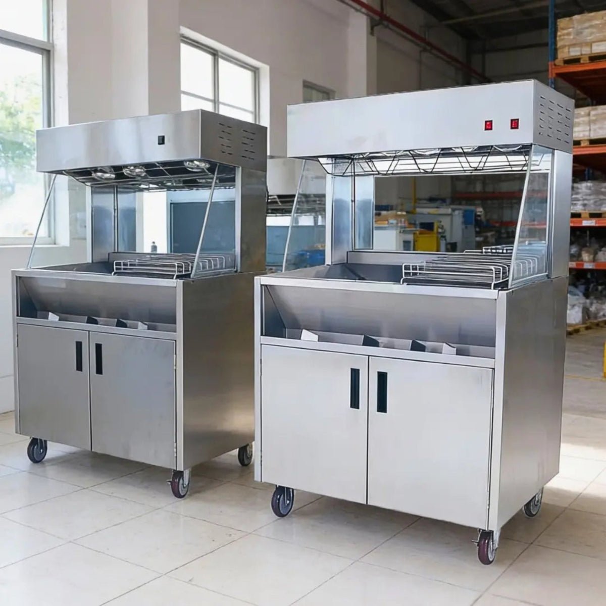 Wholesale commercial fries dump stations ready for worldwide shipping from the Tenshine manufacturing facility.